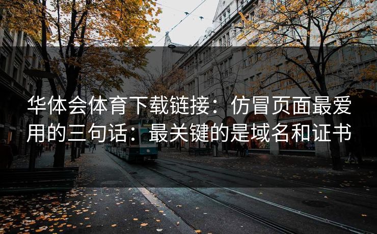 华体会体育下载链接：仿冒页面最爱用的三句话：最关键的是域名和证书
